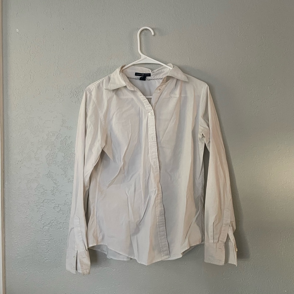 Vintage gap white button down shirt